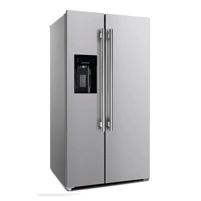 Salerno 36-Inch Side-By-Side 20 Cu.Ft Refrigerator in Stainless Steel with Ice & Water Dispenser | Fridge.com