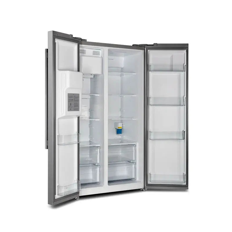 Salerno 36-Inch Side-By-Side 20 Cu.Ft Refrigerator in Stainless Steel with Ice & Water Dispenser | Fridge.com