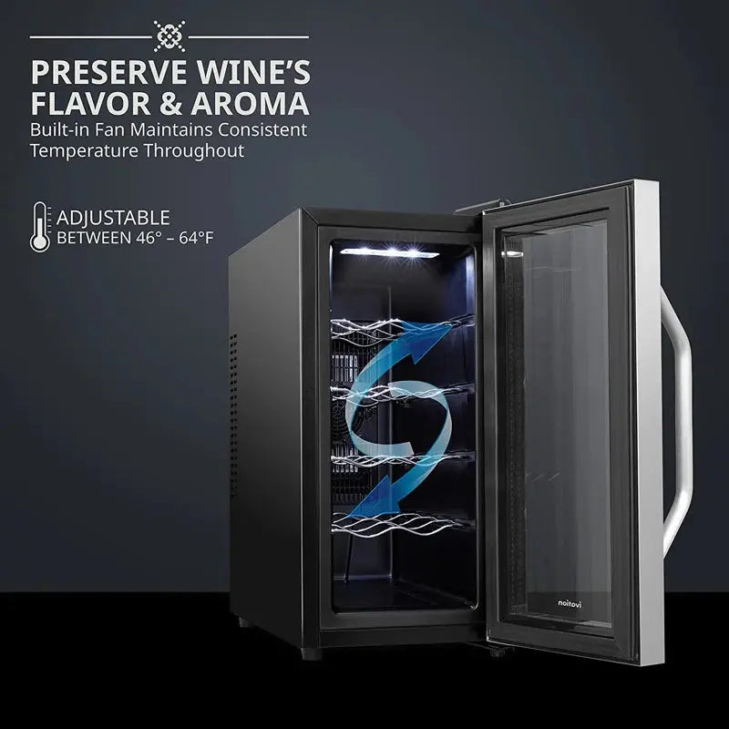 Schmécké 10.4'' 10 Bottle Single Zone Freestanding Wine Refrigerator | Fridge.com