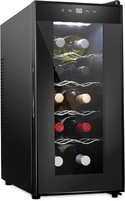 Schmécké 10.4'' 10 Bottle Single Zone Freestanding Wine Refrigerator | Fridge.com