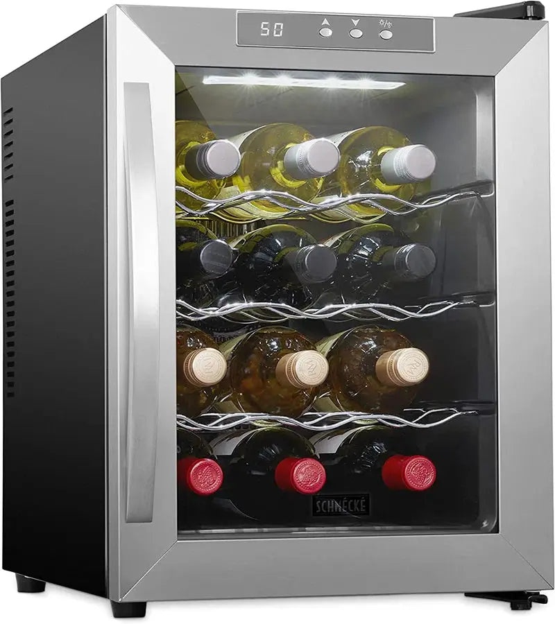 Schmécké 13.6'' 12 Bottle Single Zone Freestanding Wine Refrigerator | Fridge.com