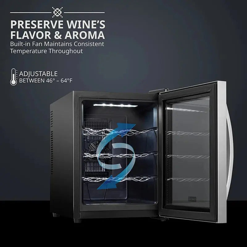 Schmécké 13.6'' 12 Bottle Single Zone Freestanding Wine Refrigerator | Fridge.com