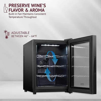 Schmécké 13.6'' 12 Bottle Single Zone Freestanding Wine Refrigerator | Fridge.com