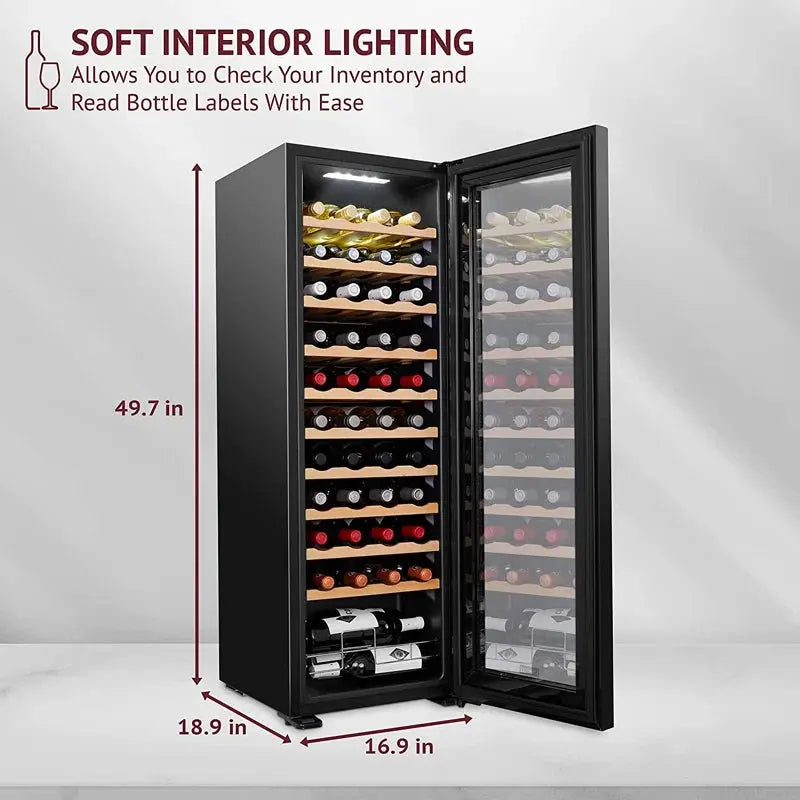 Schmécké 16.9'' 44 Bottle Dual Zone Freestanding Wine Refrigerator | Fridge.com