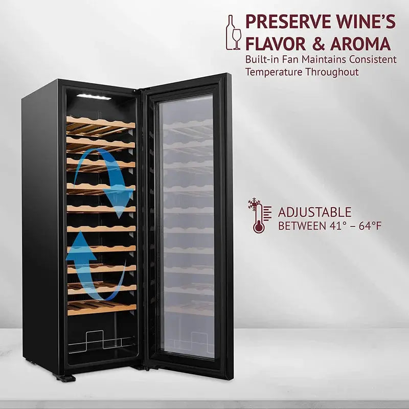 Schmécké 16.9'' 44 Bottle Single Zone Freestanding Wine Refrigerator | Fridge.com