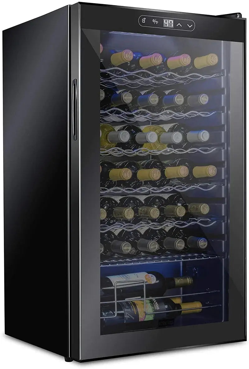 Schmécké 18.7'' 34 Bottle Single Zone Freestanding Wine Refrigerator | Fridge.com