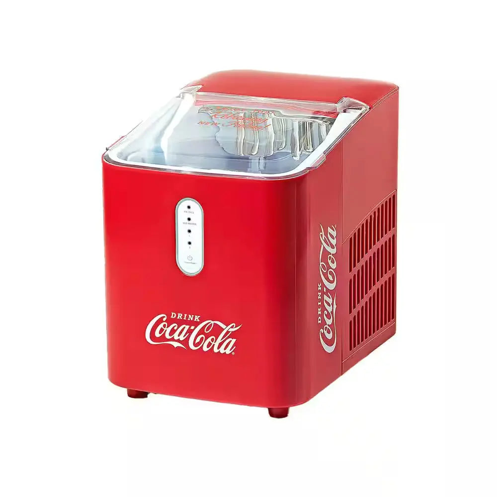 Self Cleaning 11 In. 26 Lbs. Countertop Automatic Portable Ice Maker in Red | Fridge.com