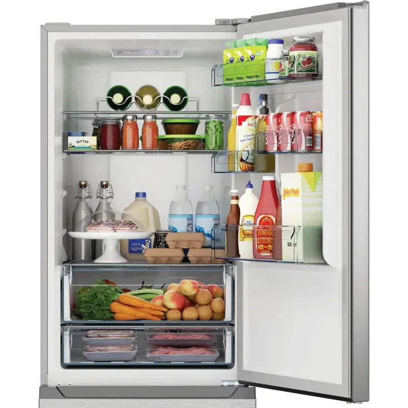 Sharp 24" 11.5 Cubic Feet Smudge-Resistant Bottom Freezer Refrigerator | Fridge.com