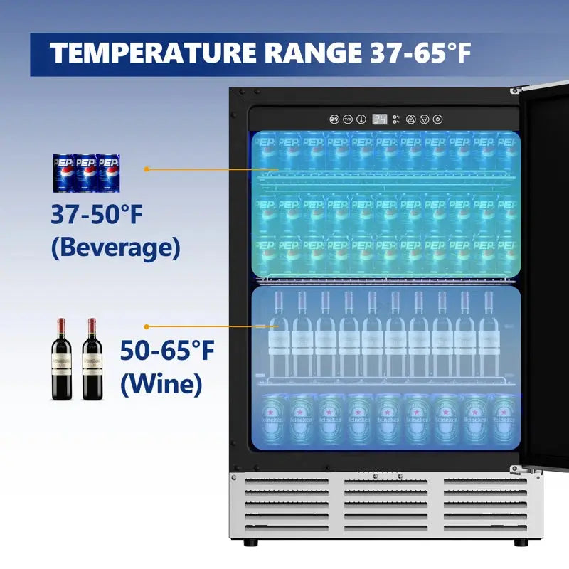 Simzlife 24“ Beverage Refrigerator with Wine Storage | Fridge.com