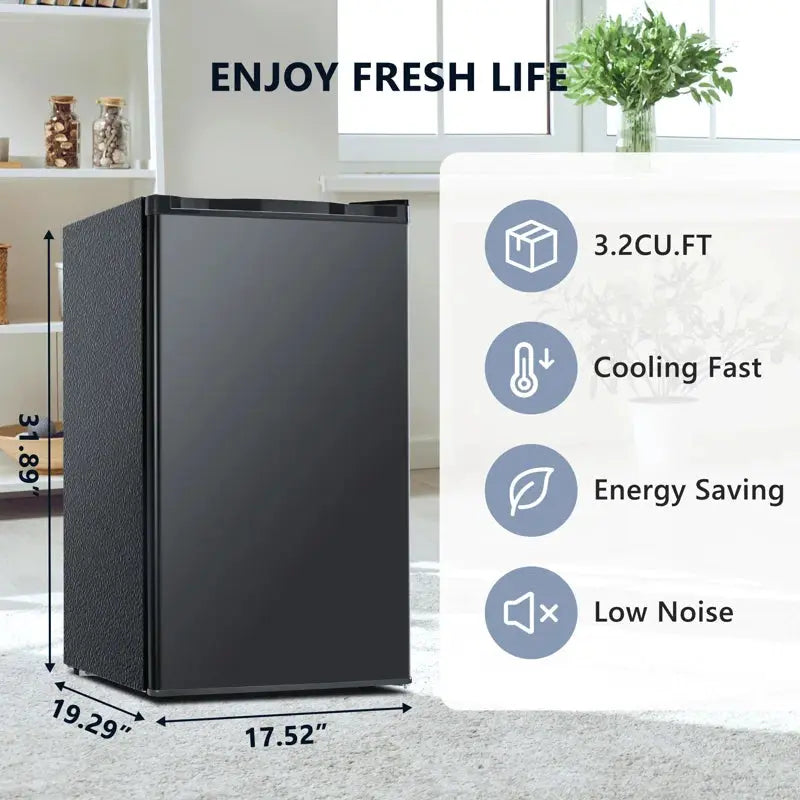 Simzlife 3.2 Cu. Ft. Freestanding Mini Fridge with Freezer | Fridge.com