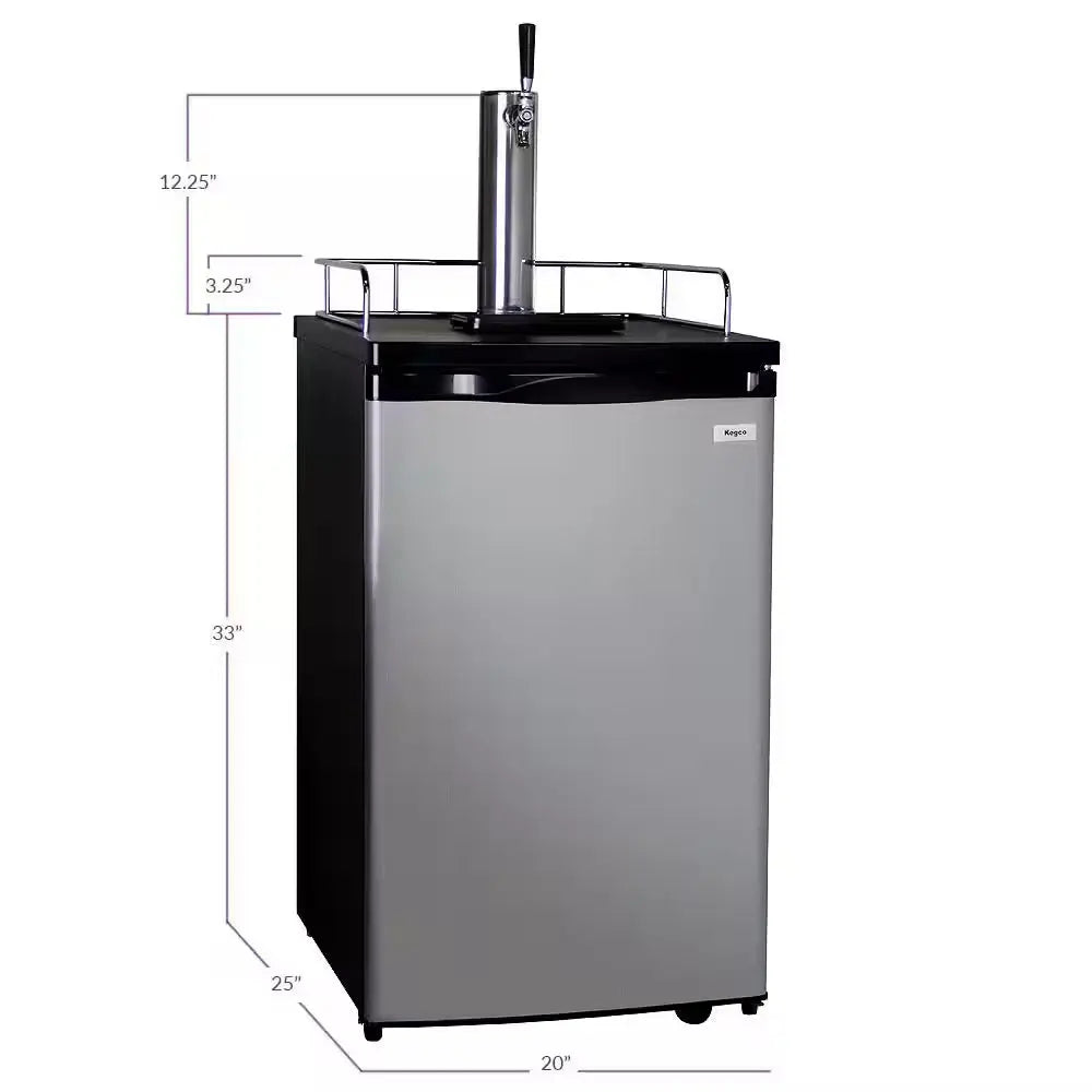 Single Tap Stainless Steel Kegerator | Fridge.com