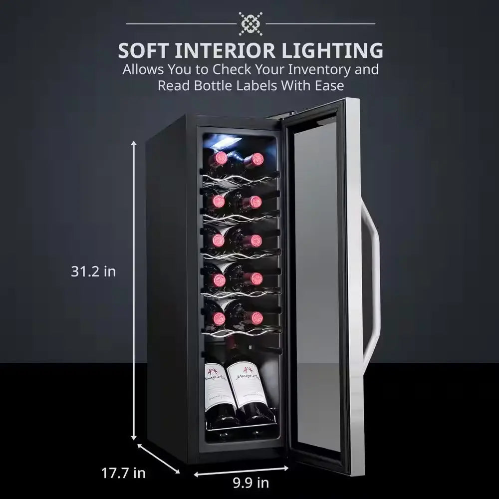 Single Zone 12-Bottle Freestanding Wine Cooler | Fridge.com