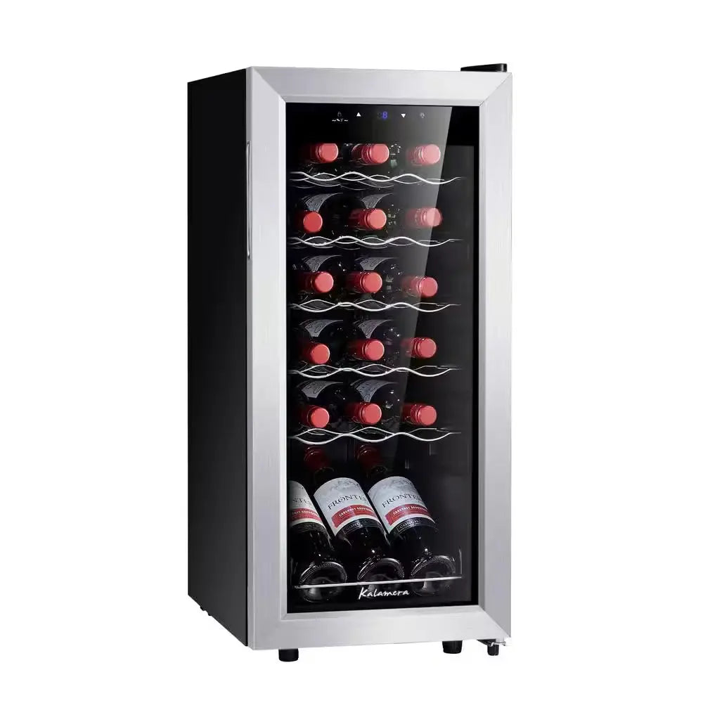 Single Zone 18-Bottle Free Standing Compressor Wine Cooler with Glass Door | Fridge.com