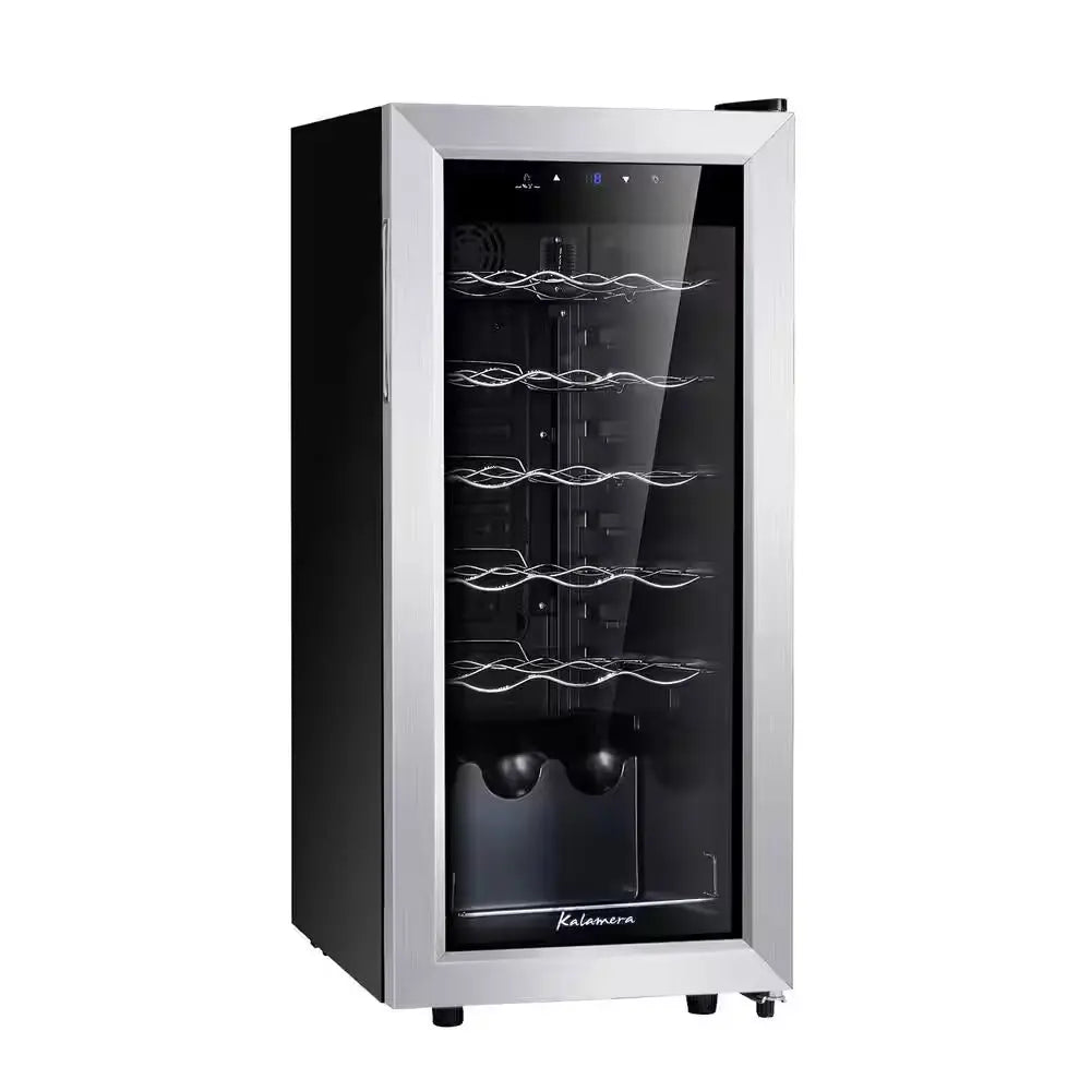 Single Zone 18-Bottle Free Standing Compressor Wine Cooler with Glass Door | Fridge.com