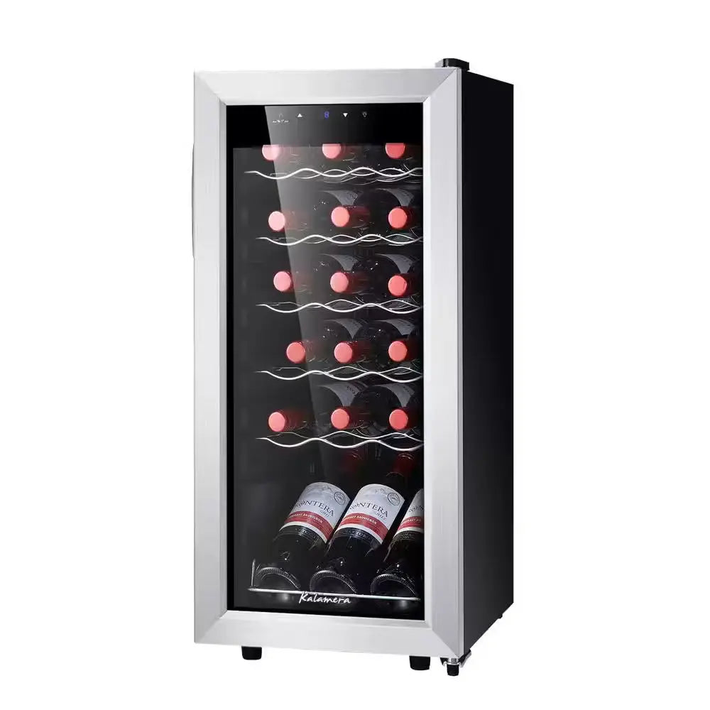 Single Zone 18-Bottle Free Standing Compressor Wine Cooler with Glass Door | Fridge.com