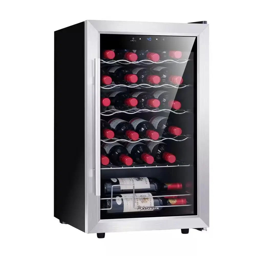 Single Zone 18-Bottle Free Standing Compressor Wine Cooler with Glass Door | Fridge.com