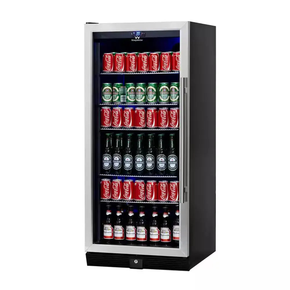 Single Zone 23.54 In. 300 (12 Oz.) Stainless Steel Beverage Can Cooler | Fridge.com