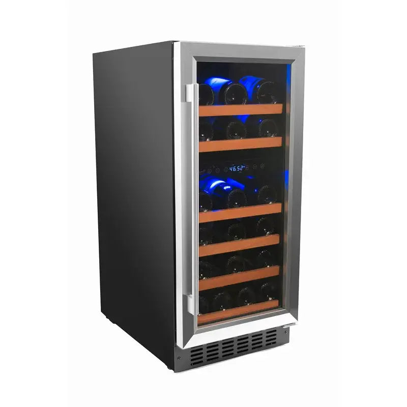 Smith & Hanks 15'' 32 Bottle Dual Zone Wine Refrigerator | Fridge.com