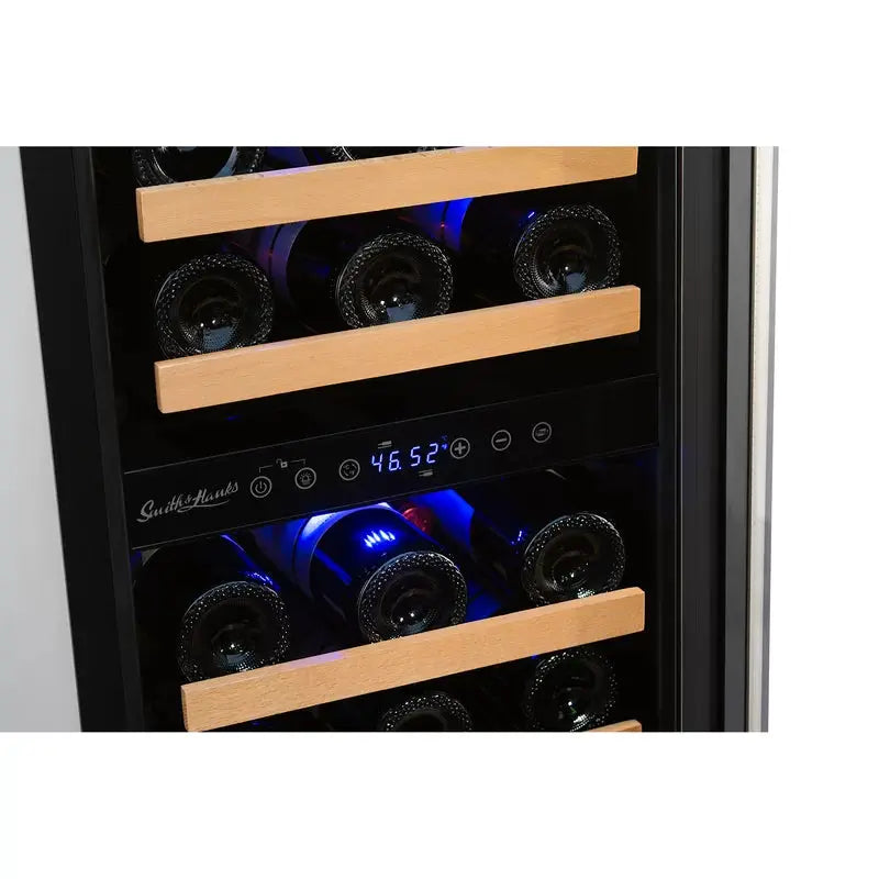 Smith & Hanks 15'' 32 Bottle Dual Zone Wine Refrigerator | Fridge.com