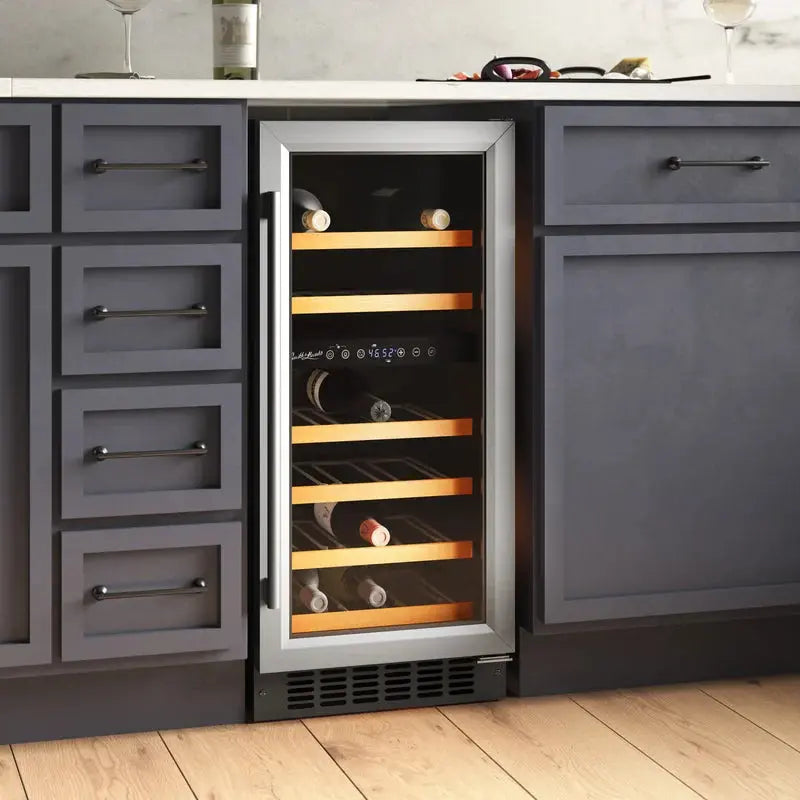 Smith & Hanks 15'' 32 Bottle Dual Zone Wine Refrigerator | Fridge.com