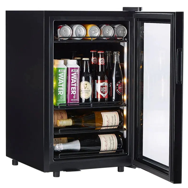 Smith & Hanks 18'' 80 Bottle and 80 Can Single Zone Freestanding Wine & Beverage Refrigerator | Fridge.com