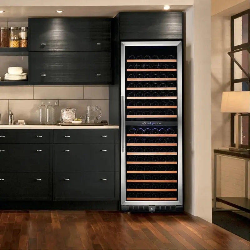 Smith & Hanks 23.75'' 166 Bottle Dual Zone Wine Refrigerator | Fridge.com