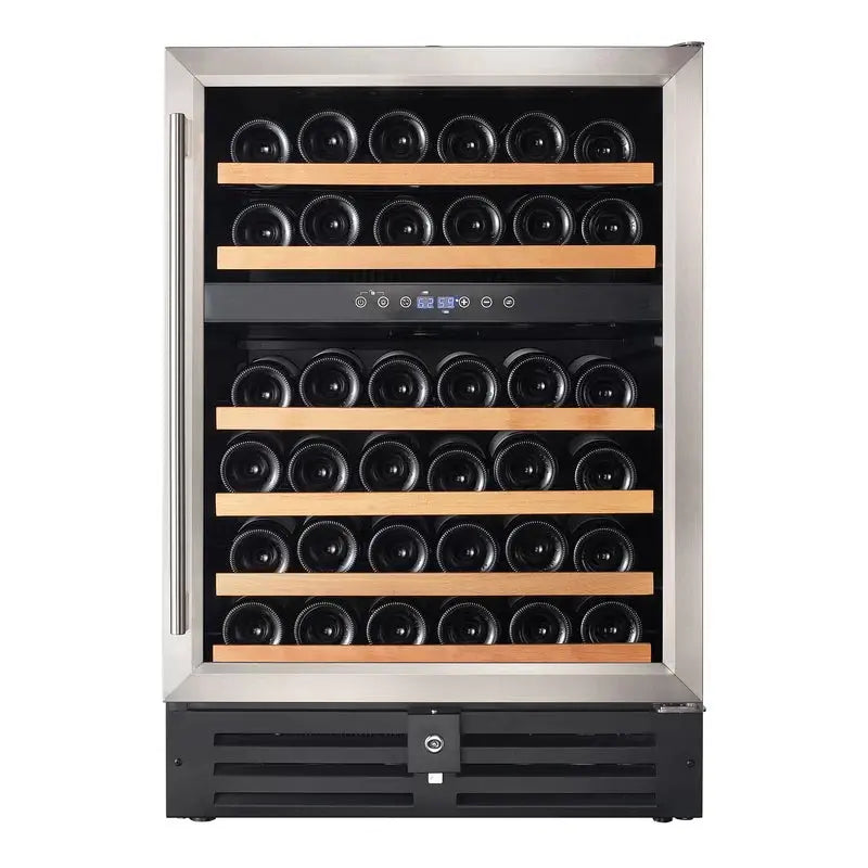 Smith & Hanks 24'' 46 Bottle Dual Zone Wine Refrigerator | Fridge.com