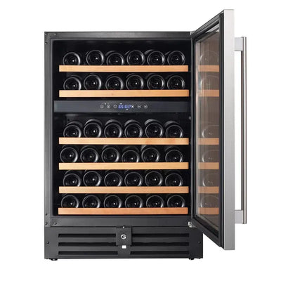 Smith & Hanks 24'' 46 Bottle Dual Zone Wine Refrigerator | Fridge.com