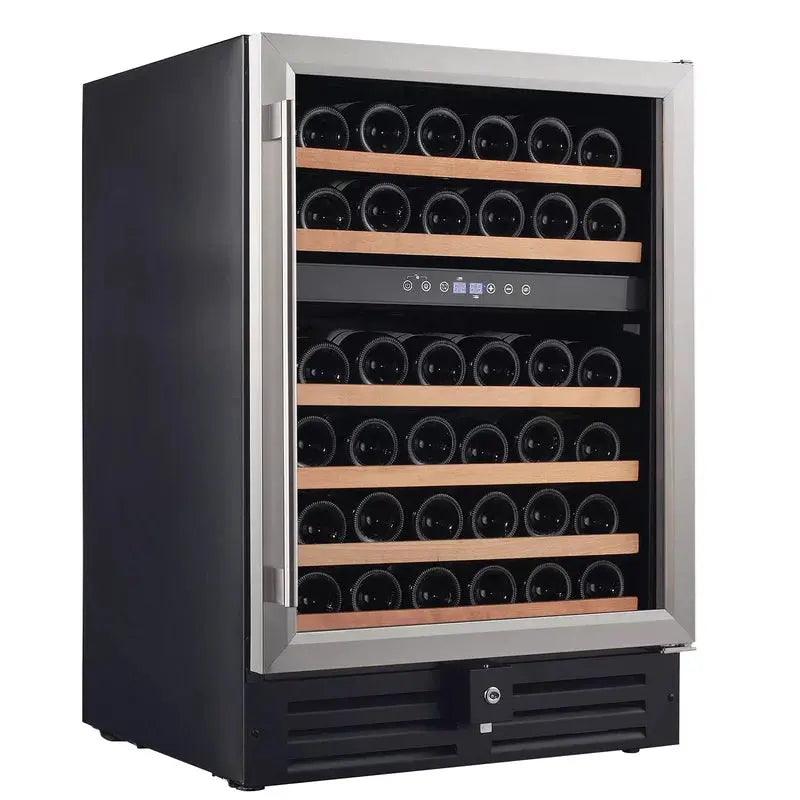 Smith & Hanks 24'' 46 Bottle Dual Zone Wine Refrigerator | Fridge.com