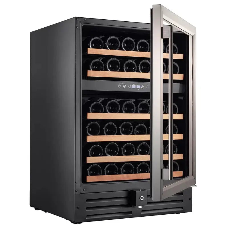 Smith & Hanks 24'' 46 Bottle Dual Zone Wine Refrigerator | Fridge.com