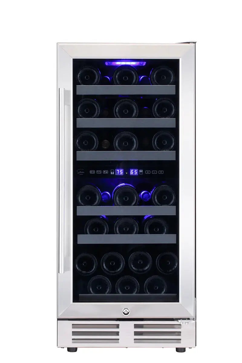 Sollevare 23.4'' 30 Bottle Dual Zone Wine Refrigerator | Fridge.com