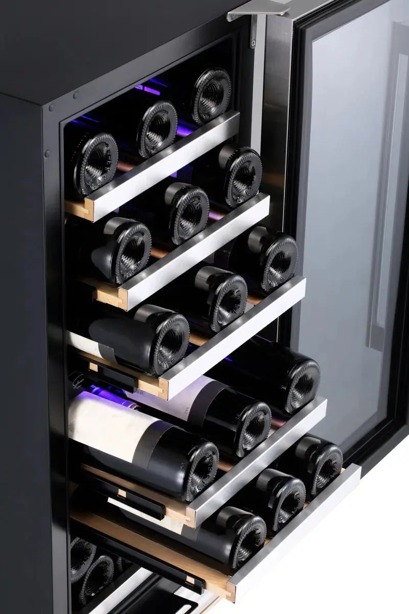 Sollevare 23.4'' 30 Bottle Dual Zone Wine Refrigerator | Fridge.com