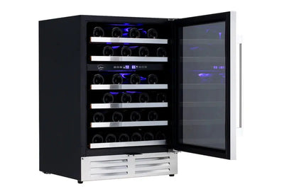 Sollevare 23.4'' 46 Bottle Dual Zone Wine Refrigerator | Fridge.com