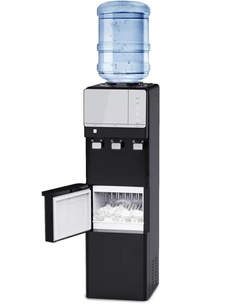 Soopyk Freestanding Top Loading Water Cooler with Ice Maker for 5 Gallon Bottle Black | Fridge.com