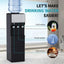 Soopyk Freestanding Top Loading Water Cooler with Ice Maker for 5 Gallon Bottle Black | Fridge.com