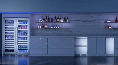 XO 24" Glass/Stainless Beverage Column Refrigerator | Fridge.com