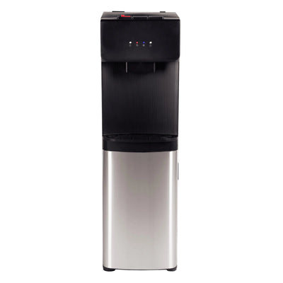 Great Value Bottom Loading Hot/Cold/Room Temp. Water Dispenser, Black/Stainless Steel Water Cooler, 41" High | Fridge.com