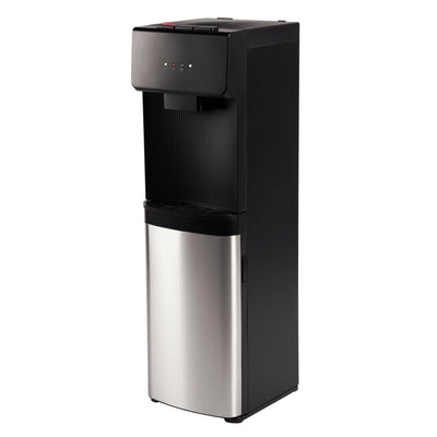 Great Value Bottom Loading Hot/Cold/Room Temp. Water Dispenser, Black/Stainless Steel Water Cooler, 41" High | Fridge.com