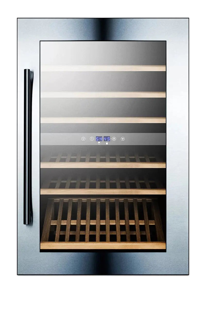 Summit Appliance 23.25'' 51 Bottle Dual Zone Built-In Wine Refrigerator | Fridge.com