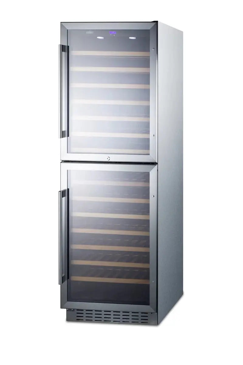 Summit Appliance 23.63'' 118 Bottle Dual Zone Wine Refrigerator | Fridge.com