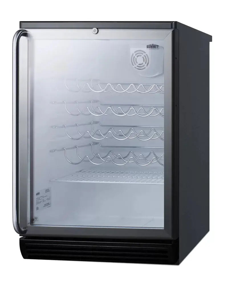 Summit Appliance 23.63'' 36 Bottle Single Zone Built-In Wine Refrigerator | Fridge.com