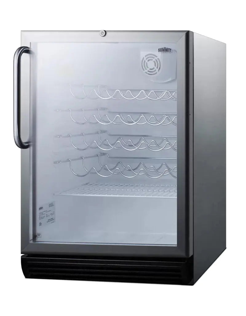 Summit Appliance 23.63'' 36 Bottle Single Zone Built-In Wine Refrigerator | Fridge.com