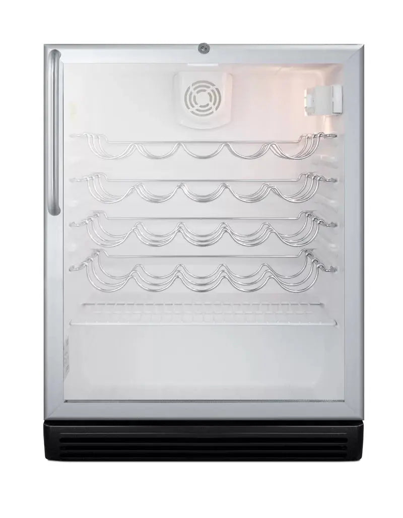 Summit Appliance 23.63'' 36 Bottle Single Zone Built-In Wine Refrigerator | Fridge.com