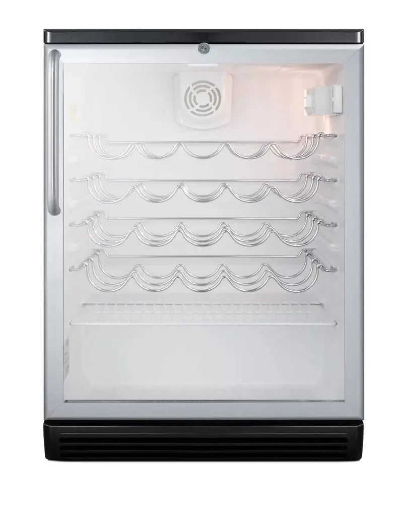 Summit Appliance 23.63'' 36 Bottle Single Zone Built-In Wine Refrigerator | Fridge.com