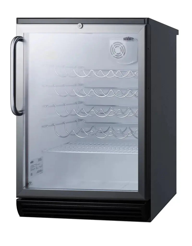 Summit Appliance 23.63'' 36 Bottle Single Zone Built-In Wine Refrigerator | Fridge.com