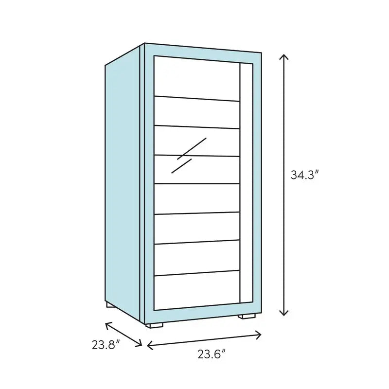 Summit Appliance 23.63'' 36 Bottle Single Zone Freestanding Wine Refrigerator | Fridge.com