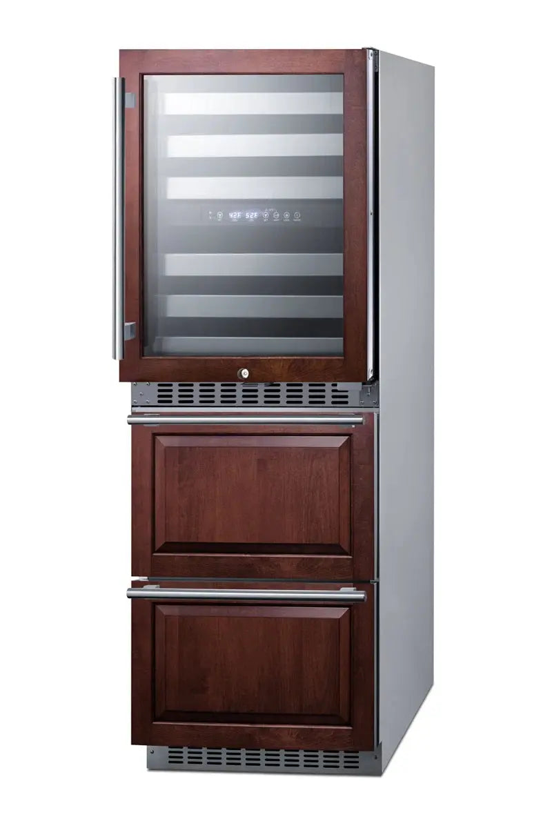 Summit Appliance 23.63'' 46 Bottle and Can Four Zone Wine & Beverage Refrigerator | Fridge.com