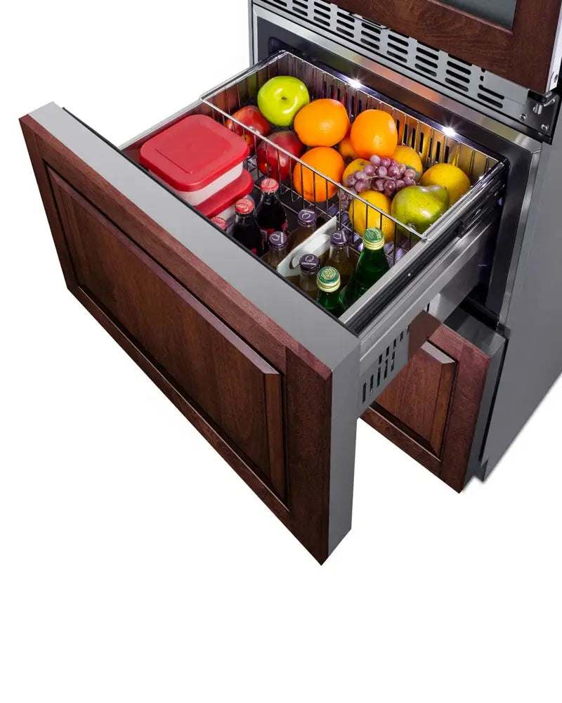 Summit Appliance 23.63'' 46 Bottle and Can Triple Zone Wine & Beverage Refrigerator | Fridge.com