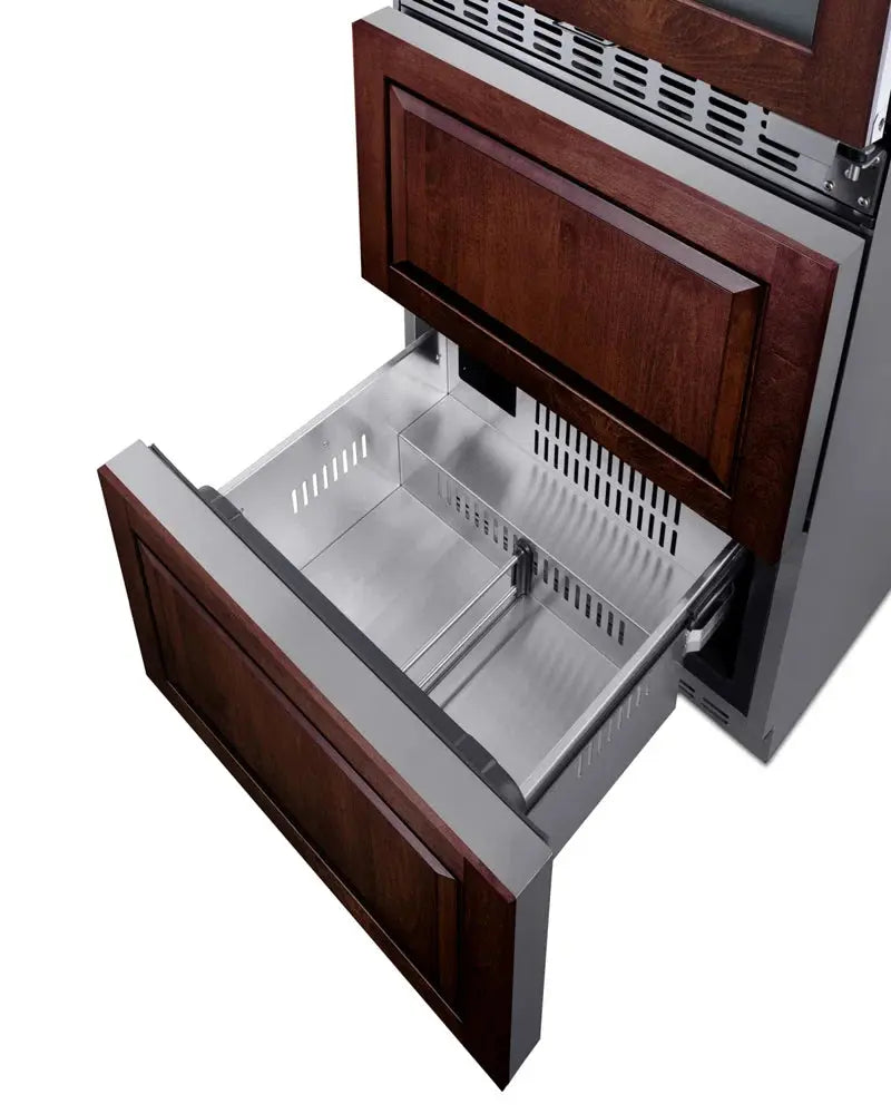 Summit Appliance 23.63'' 46 Bottle and Can Triple Zone Wine & Beverage Refrigerator | Fridge.com