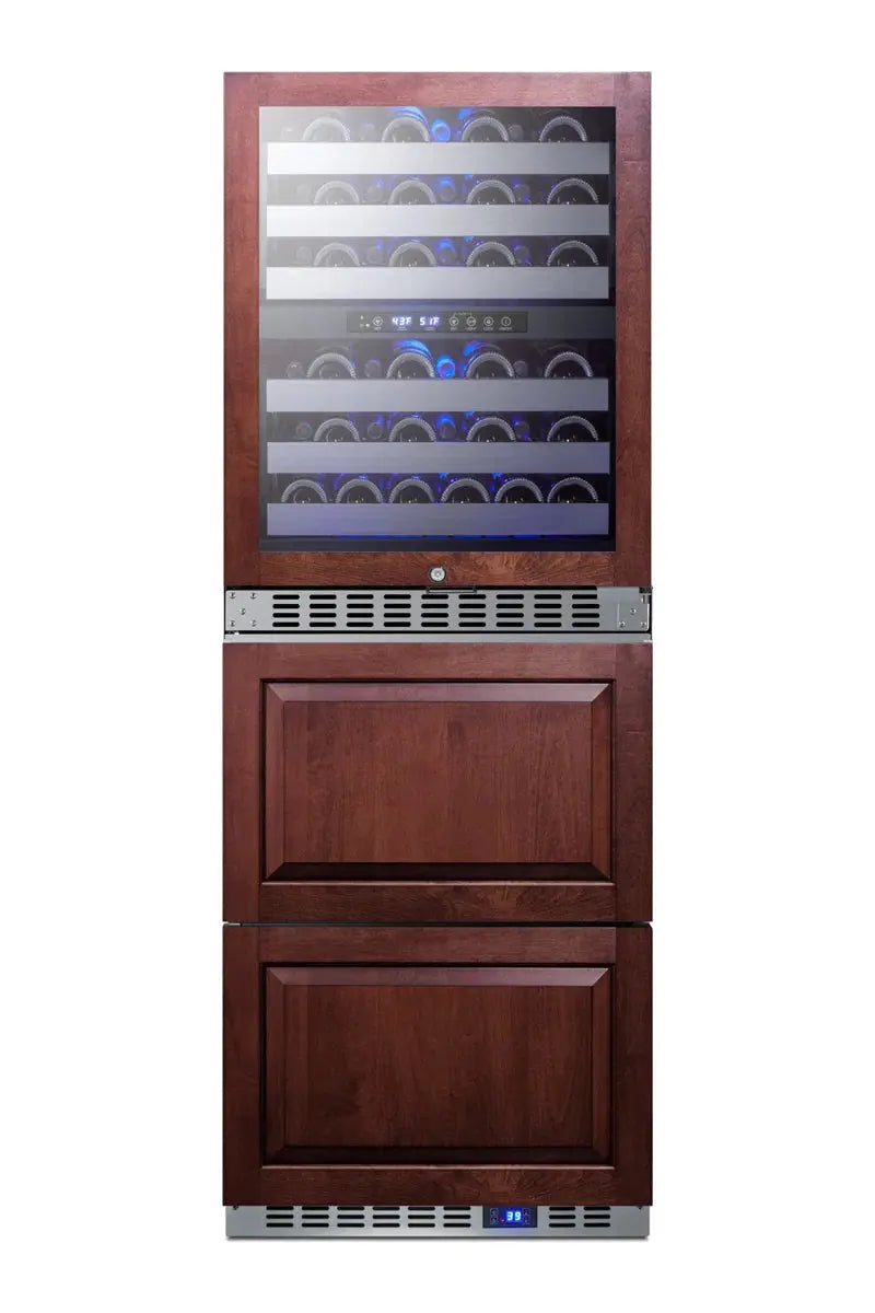 Summit Appliance 23.63'' 46 Bottle and Can Triple Zone Wine & Beverage Refrigerator | Fridge.com